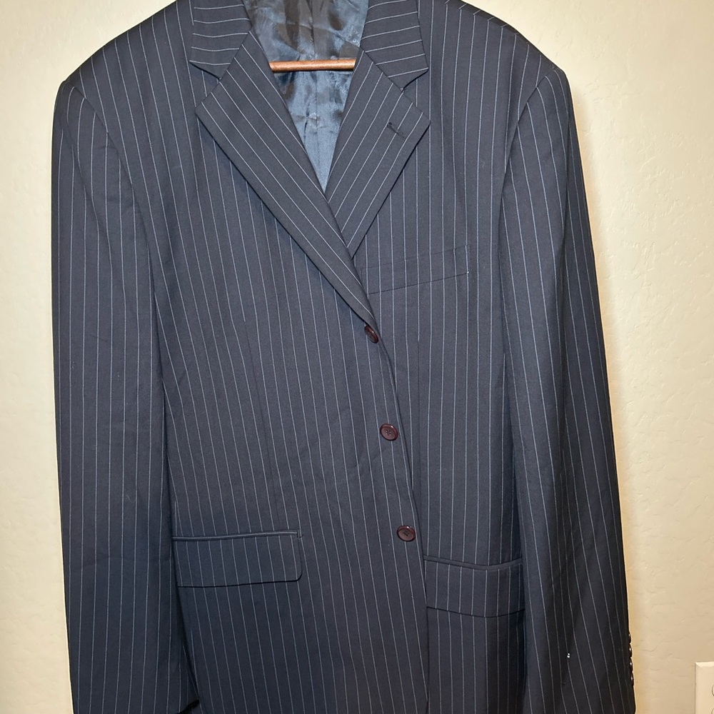 Ermenegildo Zegna Navy Pinstripe Blazer